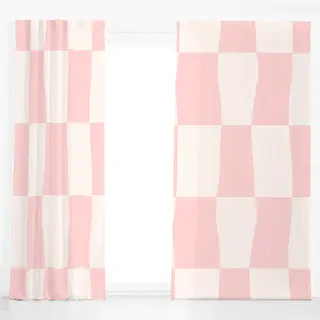 Dekovorhang Rosa-Weiß