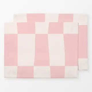 Tischset Rosa-Weiß