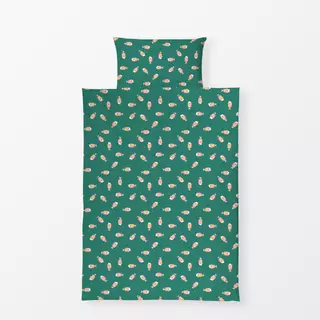 Bettwäsche Funky Fisch Pattern green