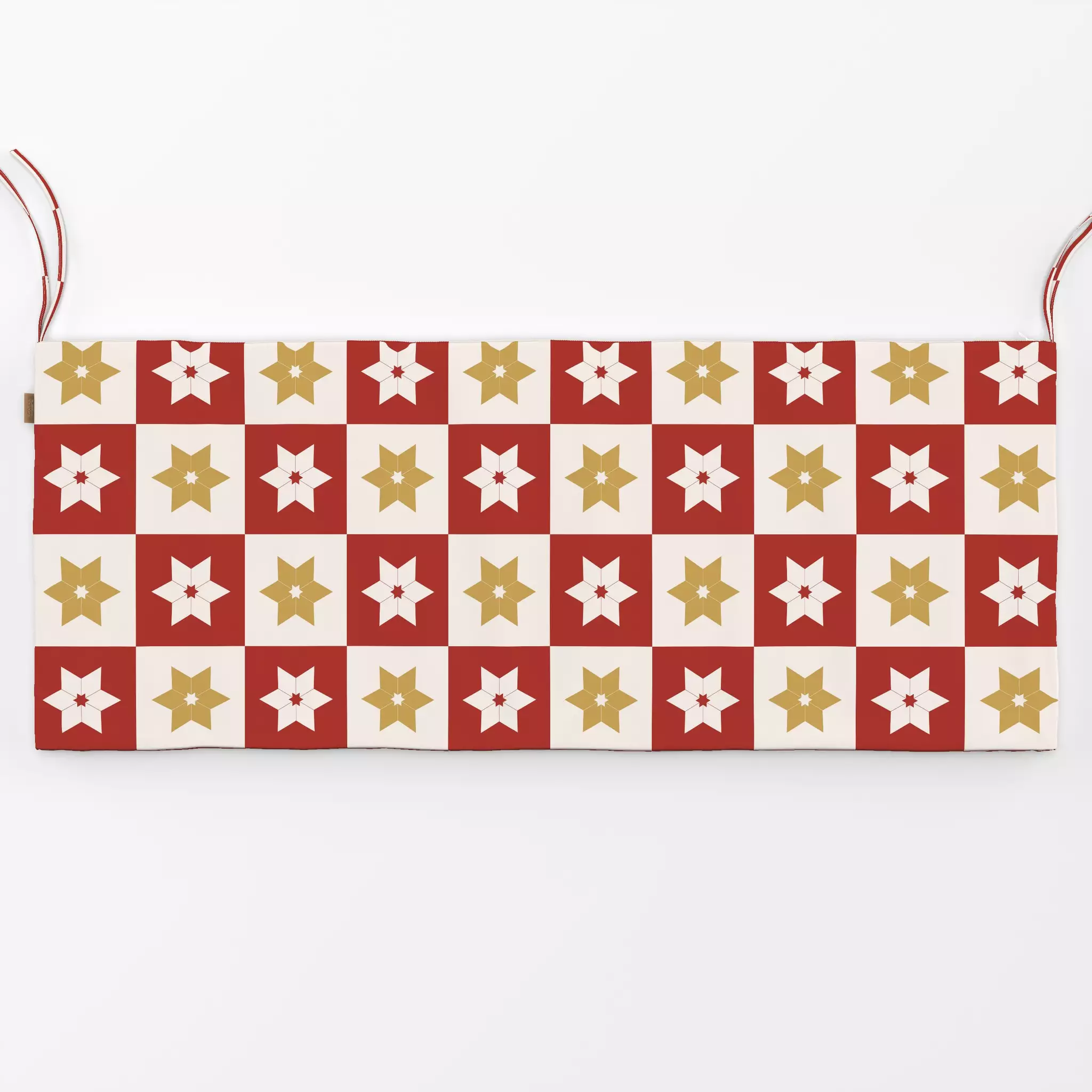 Bankauflage Star Pattern for Christmas - Winter, Symbole & Muster - von „Jana Moßmann"; Muster, Weihnachten, weihnachtlich, ...