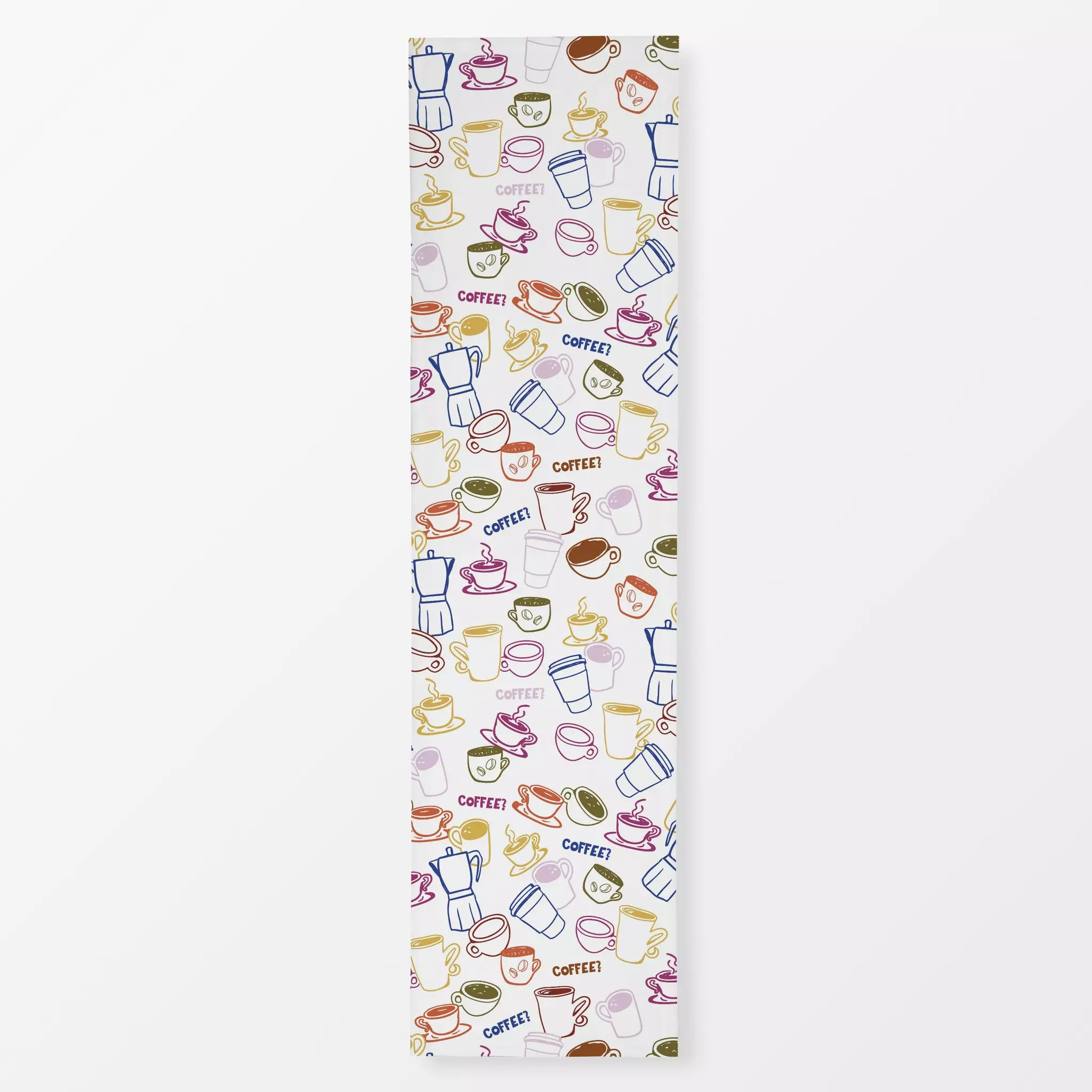 Tischläufer Coffe Mugs allover - Symbole & Muster, Küche, Essen & Trinken - von „Verena Klöpper"; Kissen, Kaffee, Geschenk, ...