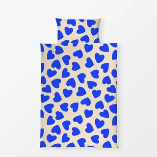 Bettwäsche Blue Heart Pattern