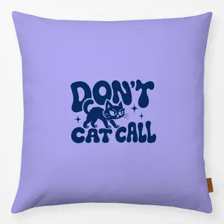 Kissen Don't Cat Call (blau)