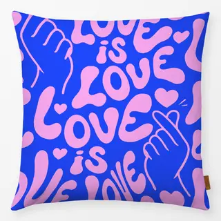 Kissen Love is Love (blau)