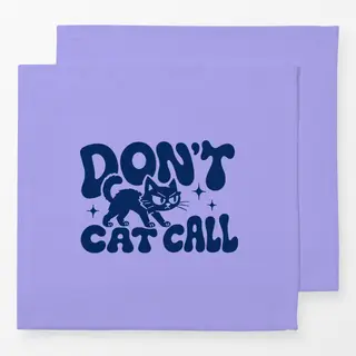 Servietten Don't Catcall“ (Blau)