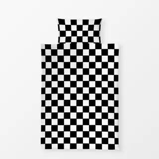 Bettwäsche Wavy check (schwarz-weiß)