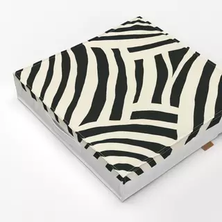 Bodenkissen Colorful Stripes Black