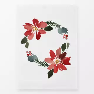 Geschirrtücher Floral Christmas Wreath