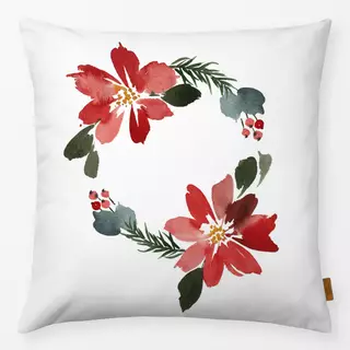 Kissen Floral Christmas Wreath
