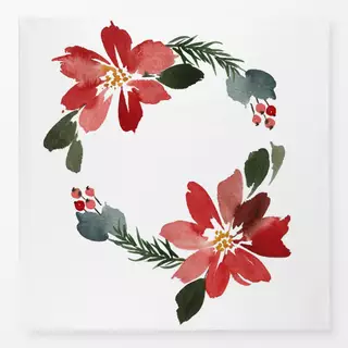 Tischdecke Floral Christmas Wreath
