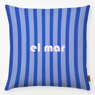 Kissen El Mar Rayas Azul