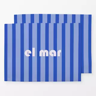 Tischset El Mar Rayas Azul