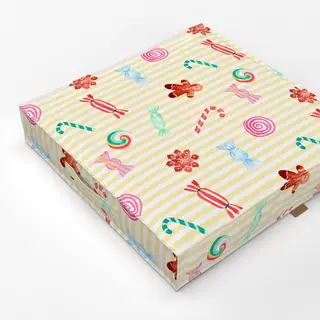Bodenkissen Cotton Candy Xmas Sweets Yellow