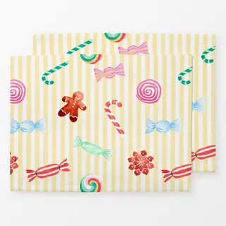 Tischset Cotton Candy Xmas Sweets Yellow