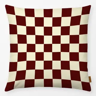 Kissen Chess Pattern brown vanilla