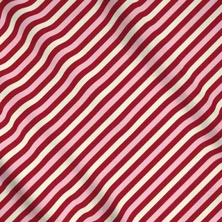 Meterware Diagonal Festive Stripes Red