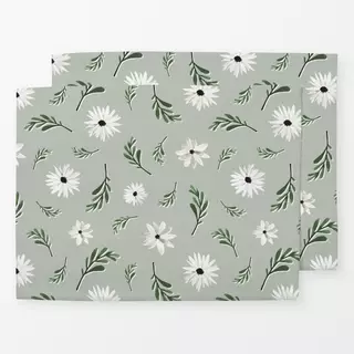 Tischset Watercolor Florals Green