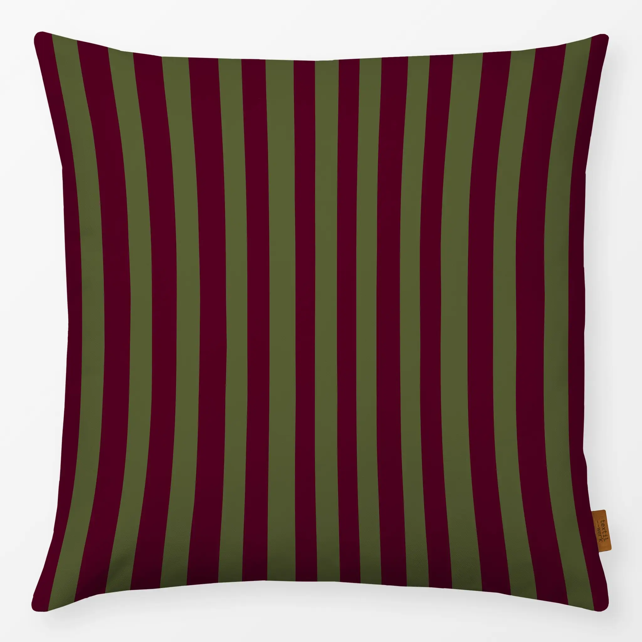 Kissen Kissen Classy Stripes olive burgundy