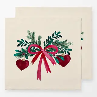Servietten Ribbon Christmas Bouquet