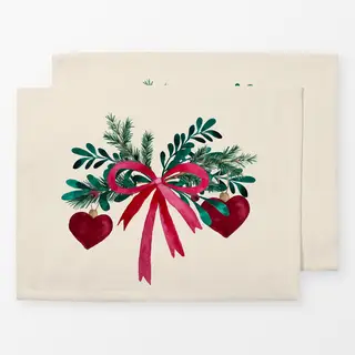 Tischset Ribbon Christmas Bouquet