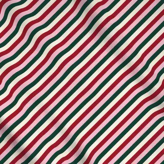 Meterware Diagonal Festive Stripes Multicolor