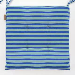 Sitzkissen Rayas azul y turquesa
