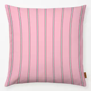 Kissen Líneas turquesa y rosa