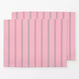 Tischset Líneas turquesa y rosa