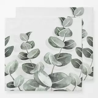 Servietten Eucalyptus Watercolor green