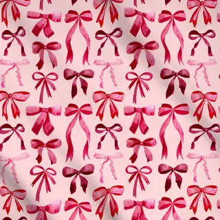 Meterware Christmas Watercolor Ribbons Pink
