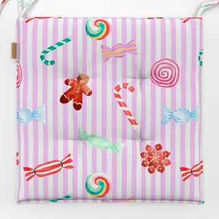 Sitzkissen Cotton Candy Xmas Sweets Lilac