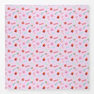 Tischdecke Cotton Candy Xmas Sweets Lilac
