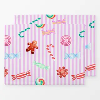 Tischset Cotton Candy Xmas Sweets Lilac