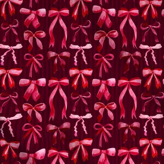 Meterware Christmas Watercolor Ribbons Bordeaux