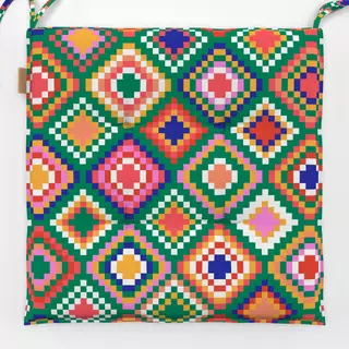 Sitzkissen Cool Boho Mosaic green