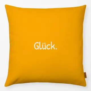 Kissen Glück gelb