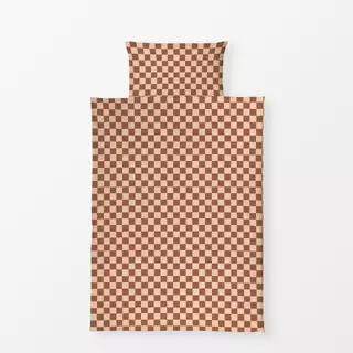 Bettwäsche Chess Pattern brown pink