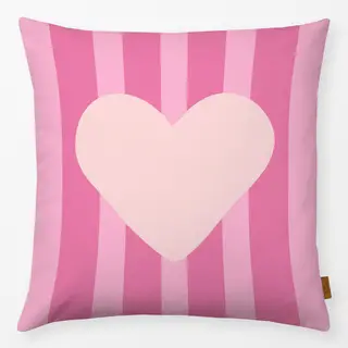 Kissen Heart & Stripes pink