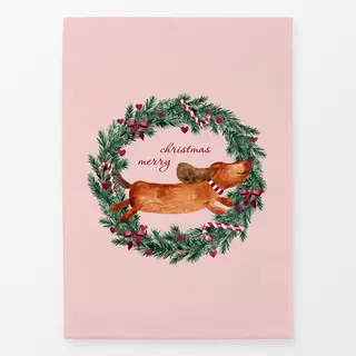 Geschirrtücher Merry Christmas Dackel