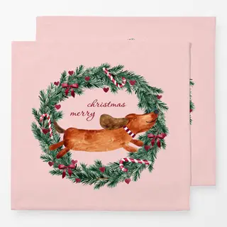 Servietten Merry Christmas Dackel