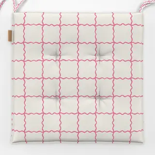 Sitzkissen White Pink