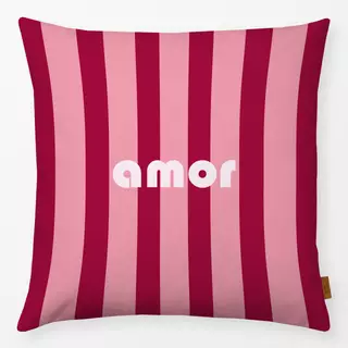 Kissen Amor Rayas berry pink