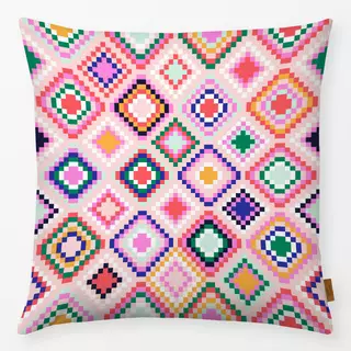 Kissen Cool Boho Mosaic pink