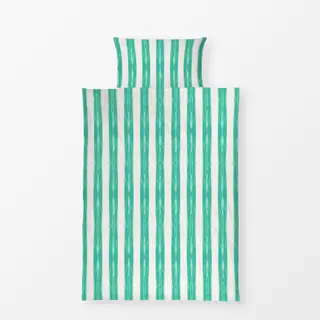 Bettwäsche Brushstroke Stripes turqoise