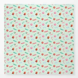 Tischdecke Cotton Candy Xmas Sweets Mint