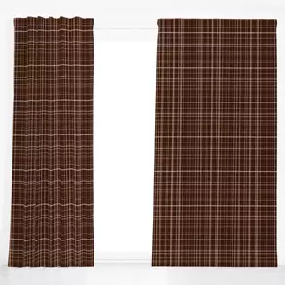 Dekovorhang Autumn Checks brown