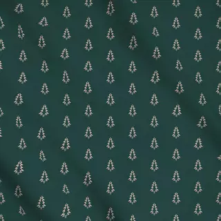 Meterware Winter Trees fir green