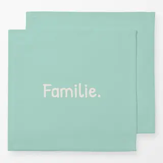 Servietten Familie mint grün