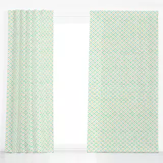 Dekovorhang Cool Boho Mesh Pattern turqois