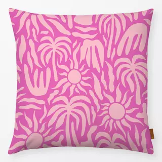 Kissen Palmeras y Sol pink